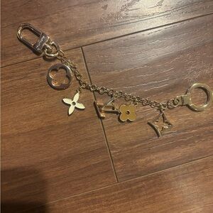 Gold Designer Keychain with Charms